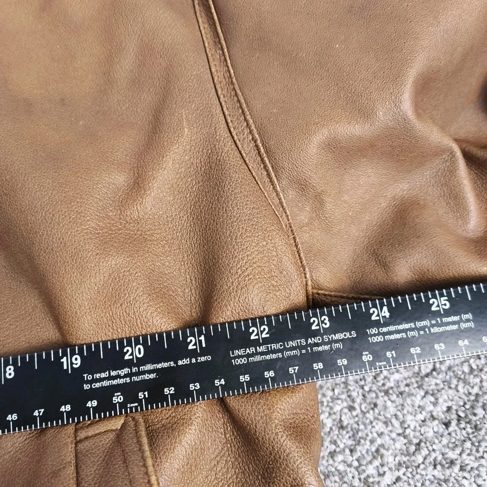 VTG Wilsons Leather Sherpa Lined Bomber Aviator Jacket‎ Coat Medium Y2K